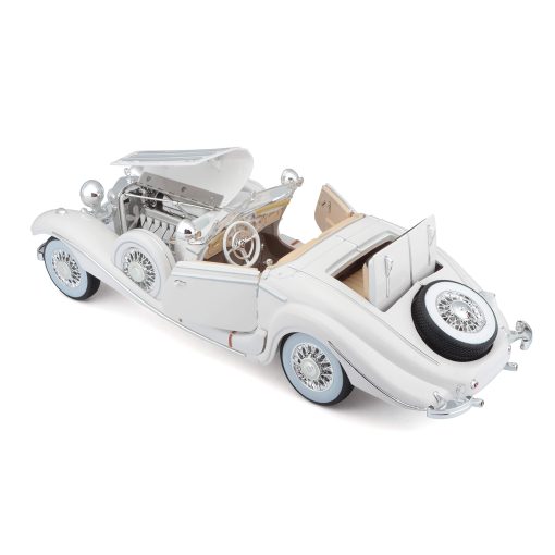 Vehiculo de fundicion a escala 1:18 Maisto 1936 M-B 500 K Type Specialroadster de plastico, blanco - Imagen 3