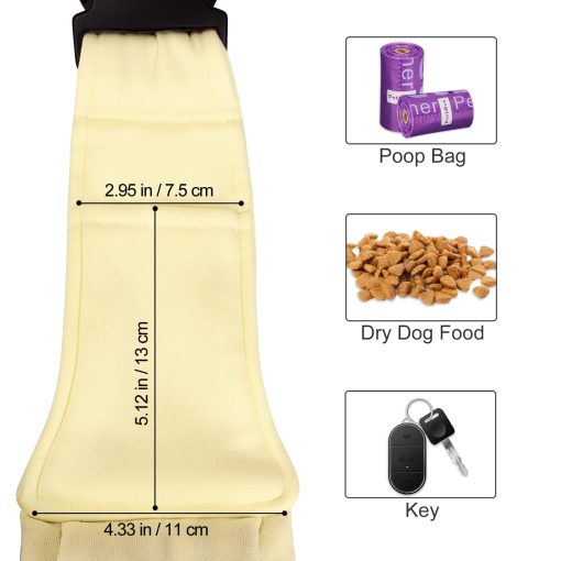 PETLOFT Bolsa reversible para transportar perros y gatos, Bolsa pequena para perros, Bolsa ajustable para perros, Bolsa de bandolera manos libres con gancho para collar para perros/gatos/conejos de hasta 11 libras (Beige) - Imagen 6