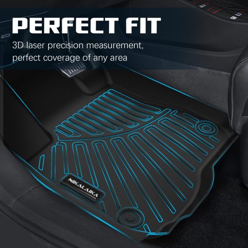 Tapetes para piso NIKALAIKA para Honda CR-V CRV 2023-2024 (Incluye Hibrido) Proteccion para Todo Clima Alfombrillas de Goma TPE para Honda CRV Hibrido 2023 2024 Accesorios, Antideslizante Inodoro, 1ra y 2da Fila, Negro - Imagen 2