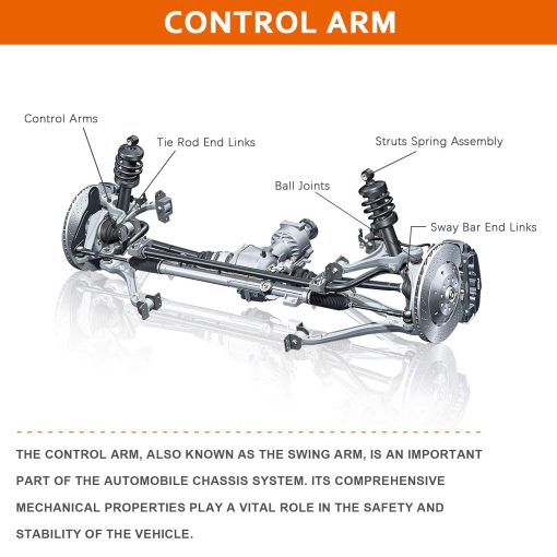 Conjunto de 2 brazos de control inferiores delanteros, para 2003 2004 para Infiniti G35 para Nissan 350Z, 54501AM601 54500AM601, Suspension Nueva de Calidad Original para ambos el lado del piloto y del pasajero - Imagen 6