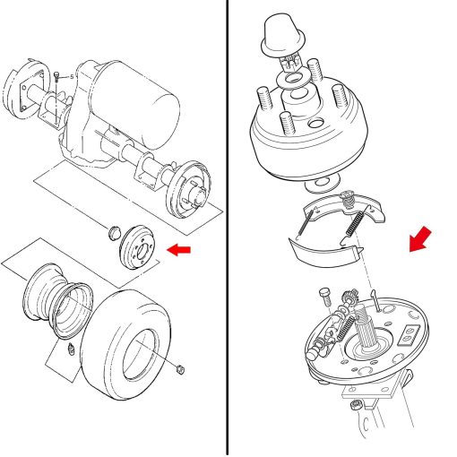 Kit de tambores de freno y zapatas para carritos de golf Munirater Compatible con Yamaha G1 G2 G8 G9 1982-1992 Carritos de golf electricos y de gas - Imagen 7