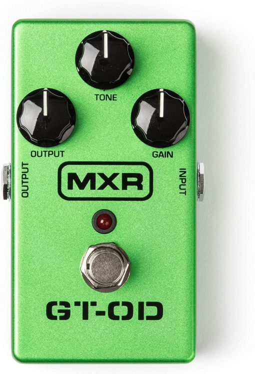 Pedal de Efectos de Guitarra Overdrive Briskdrop MXR M193 GT-OD con Bundle de 2 Cables de Parche, 6 Puas Dunlop y Fuente de Alimentacion (M193bundle2) - Imagen 2