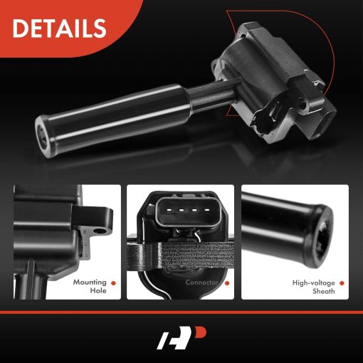 Paquete de 8 Bobinas de Encendido A-Premium Compatible con Jaguar Vanden Plas 2000-2003 XJ8 1999-2003 XJR XK8 1999-2002 XKR 2000-2002 V8 4.0L (4 Pines) para UF-415 - Imagen 5