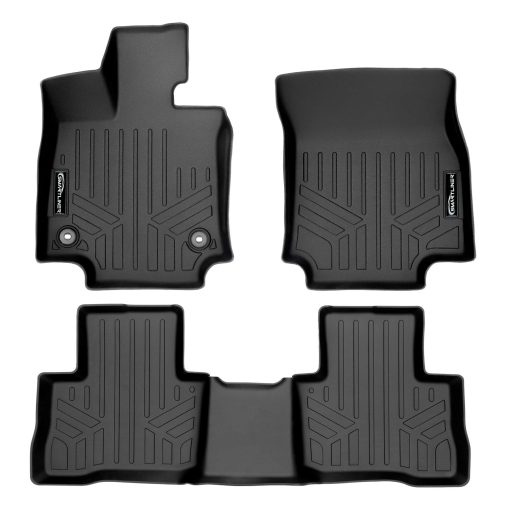 Juego de tapetes para piso SMARTLINER a la medida para 2 filas color negro compatible con Toyota Rav4 Hybrid 2019-2022