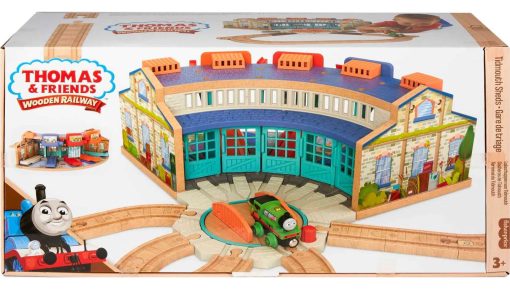 Set de Inicio de Tren de Juguete Thomas & Friends Tidmouth Sheds de Madera con Motor de Percy para Niños en Edad Preescolar de 3+ Años (Exclusivo de Amazon) - Imagen 7