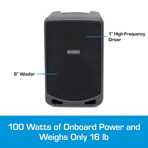 Samson Expedition XP106w Bateria Recargable Altavoz Inalambrico PA con Bluetooth - Imagen 3