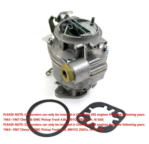 Carburador de 1 barril modelo Rochester BV con estrangulador manual solo para Chevrolet y GMC Trucks 1963-1967 292" 4.8L 6 cilindros - Imagen 5