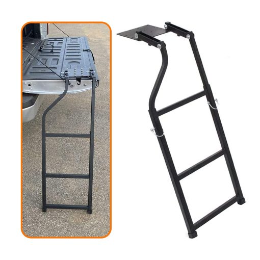 Escalera Universal para Porton Trasero de Camioneta LadyRosian Accesorios para Camioneta Extension de Escalera Instalacion Facil Acero Duradero