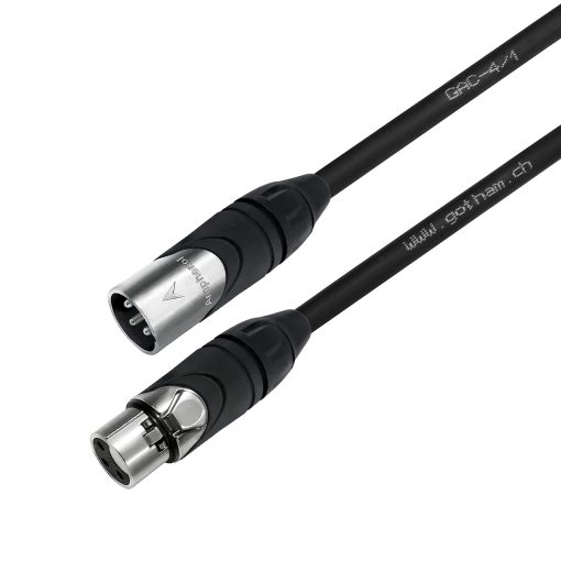 WORLDS BEST CABLES 4 Unidades - 20 pies - Gotham GAC-4/1 (Negro) - Star Quad, Cables de Microfono Macho a Hembra Balanceados de Doble Blindaje con Conectores XLR Amphenol AX3M & AX3F de Plata - Hechos a Medida - Imagen 5