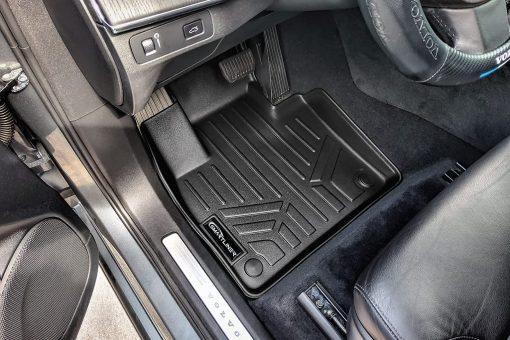 Tapetes personalizados SMARTLINER juego de 2 filas en negro Compatible con Volvo XC90 2016-2023 (Solo compatible con modelos hibridos enchufables) - Imagen 3