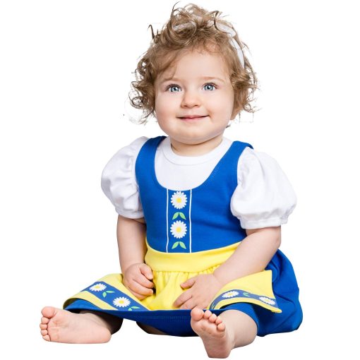 Traje Nacional Sueco Tradicional para Ninos - Vestido de Disfraz Sueco para Ninos, Traje Folklorico de Suecia, Kit de Traje Completo