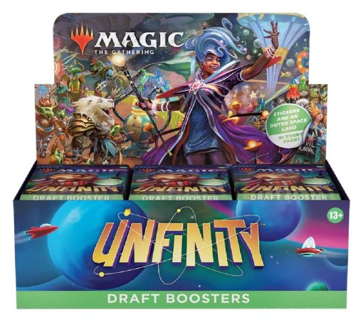 Wizards of The Coast Magic: The Gathering Unfinity Draft Booster Box | 36 Packs + Caja Superior (505 Cartas de Magic)