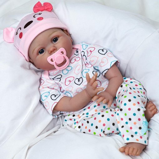 Muneca Realista Reborn CHAREX - Bebe Nina de 22 Pulgadas, Muneca Realista de Silicona Suave y Cuerpo de Tela para Ninos de 3+ - Imagen 2