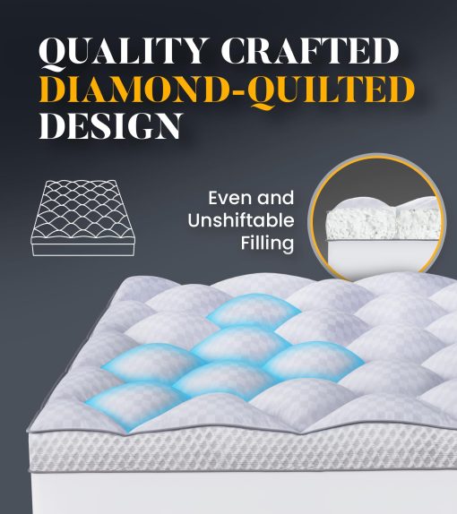 Topper de Colchon Cal King de 3 Pulgadas de Espuma Viscoelastica Ultraesponjosa para Dolor de Espalda, Topper de Colchon Cal King Extra Suave con 4X Soporte, Protector de Colchon con Laterales de Malla de Aire Transpirable, Bolsillo Profundo de 6-21'' - Imagen 6