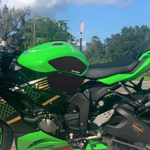 Protector de tanque de combustible lateral para Kawasaki Ninja ZX-6R / ZX-636 ZX6R ZX636 2013-2023 Accesorios de Motocicleta Pegatina de Protector de Tanque Calcomanias Adhesivas de Goma de Rodilla de Gas Tanque Pad - Imagen 8