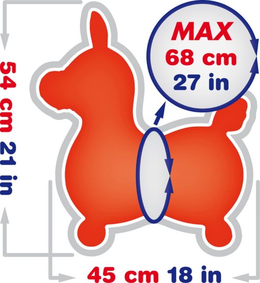 Caballo Saltarin Inflable Gymnic Rody Azul - Imagen 3