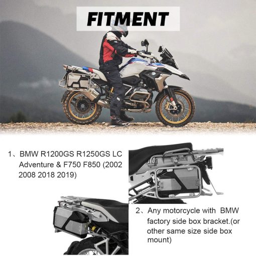 Caja lateral para motocicletas de acero inoxidable con caja de herramientas impermeable para BMW R1200GS R1250GS LC Adventure & F750 F850 (2002 2008 2018 2019) Accesorios para motocicletas BMW - Imagen 6