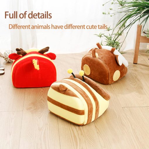 Cama Casa Escondite para Cuy Rata Dragon Barba Huron para Dormir y Esconderse, Accesorios de Jaula para Cuy Decoracion del Habitat (X-Large, 1. Venado Sika) - Imagen 3