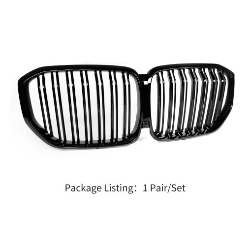 Rejilla Delantera de Reemplazo para Parrillas Kidney BMW X5 Series G05 2020-2022 (Negro Brillante) - Imagen 2