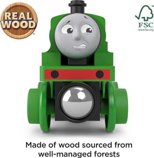 Set de Inicio de Tren de Juguete Thomas & Friends Tidmouth Sheds de Madera con Motor de Percy para Niños en Edad Preescolar de 3+ Años (Exclusivo de Amazon) - Imagen 6