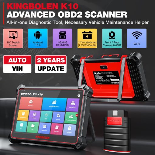 KINGBOLEN K10 Escaner bidireccional de sistemas completos, Bluetooth Obd2, Mapa de topologia, 41+ Funciones de reinicio, Codificacion ECU, FCA AutoAuth, Coincidencia de llaves, Funcion guiada VAG, Actualizacion gratuita por 2 anos - Imagen 4