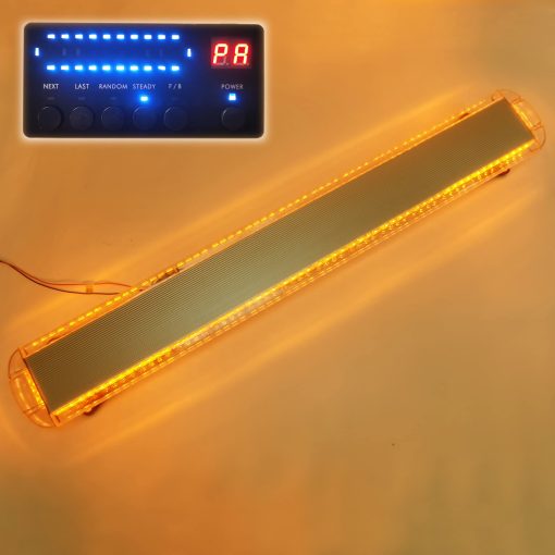 CFLMYYXGS 12V - 24V 63" 120 LED Barra de luz LED ambar Barra de luz de advertencia de emergencia Luz de rescate Beacon Barra de luz intermitente del remolcador Luz estroboscopica - Imagen 2
