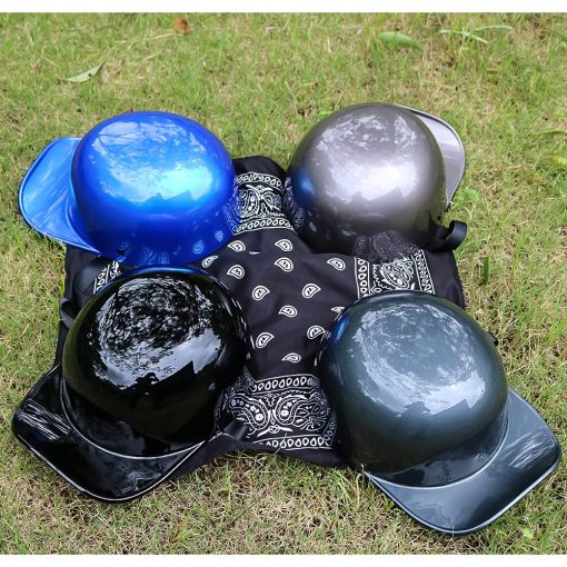 Casco de Motocicleta Estilo Gorra de Beisbol Yesmotor Unisex - Aprobado por la DOT (Negro Claro, L) - Imagen 8