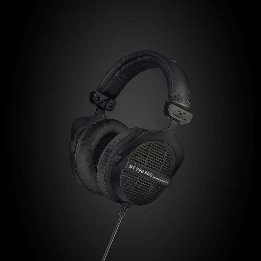 Audifonos de monitor de estudio de diadema abierta beyerdynamic Dt 990 Pro - Construccion estereo de alta fidelidad, con cable (80 ohmios, Negro (Edicion Limitada)) - Imagen 7