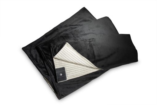 Manta de conexion a tierra Zenful Living Earth, 40 x 60 pulgadas, con cable de conexion a tierra de 15 pies para puesta a tierra, Negro