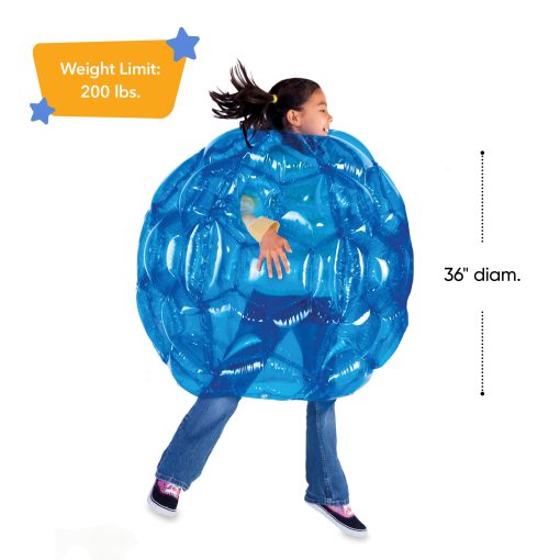 HearthSong Set de Dos Bolas Inflables Azules de 36", Buddy Bumper, Soporta hasta 200 lbs - Imagen 5