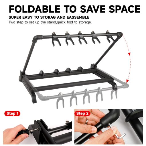 Soporte para Guitarra Multiherramienta Plegable de GHOSTFIRE Para Guitarra/Bajo/Acustica (GHS-5) - Imagen 5