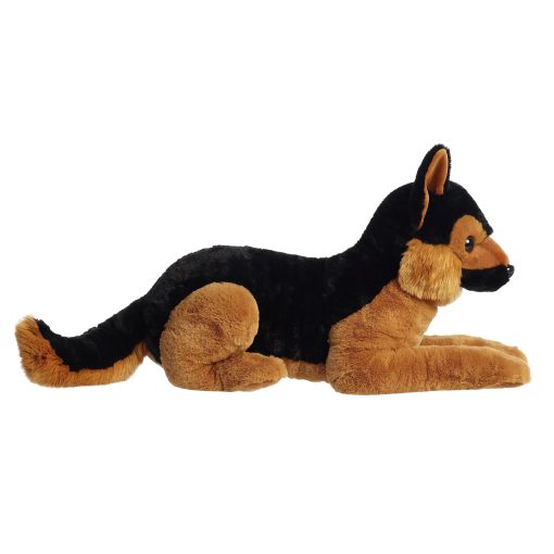 Aurora? Adorable Super Flopsie? Peluche de Pastor Aleman - Juego Alegre - Companeros Intemporales - Negro 28 Pulgadas - Imagen 3