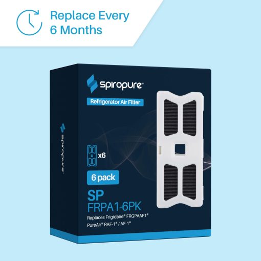 Filtro de Aire para Refrigerador SpiroPure SP-FRPA1 Compatible con Frigidaire FRGPAAF1 PureAir AF-1 RAF-1 (Paquete de 6) - Imagen 3