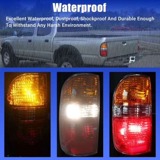 Ensamblaje de luz trasera GCGD con bombilla compatible con 2001 2002 2003 2004 Toyota Tacoma Luz trasera Rear Lamp Brake Lamp Set, Lado del pasajero y lado del conductor (Clasico) - Imagen 6