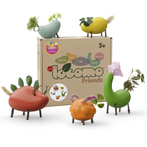 Juguetes Taksa Locomo Friends III Figuras de Juego al Aire Libre Waldorf Educativas, Juguetes de Animales de Madera Montessori para Ninos de 3 4 5 6 7+, Aprendizaje Creativo y Abierto, Juguetes Ecologicos de la Naturaleza, Regalos (Set de 5)