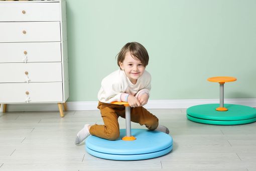 Spinner-X Juguete Sensorial Sentado, Girador Sentado para Ninos - Edades 3 y mas (Azul) por BARNEY KAITE BS - Imagen 2