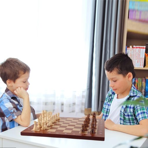 Tablero de Ajedrez Profesional de Torneo GSE Games & Sports Expert, Solo Tablero de Ajedrez de Sapele y Arce Incrustado, Tablero de Ajedrez Portatil para Principiantes, Ninos, Adultos (Grande: 19" / Cuadrado: 2" Brown) - Imagen 7