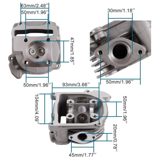 Kit de Cilindro de Gran Diametro de 47mm de Recambio para 80cc 4 Tiempos 139QMB GY6 ATV Go Kart Cuatrimoto Scooter - Imagen 2