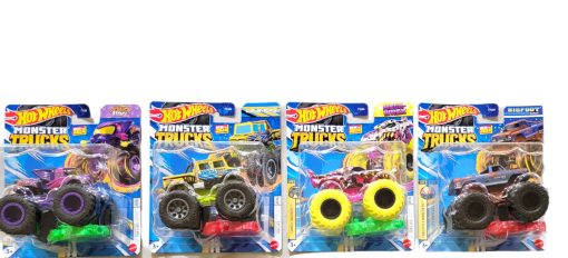 Set Completo de 8 Vehiculos Diecast de Hot Wheels Monster Trucks Connect and Crash con Godzilla, Tiger Shark, Mega Wrex, Bigfoot, Unimog y Mas de FYJ44-994D - Imagen 3