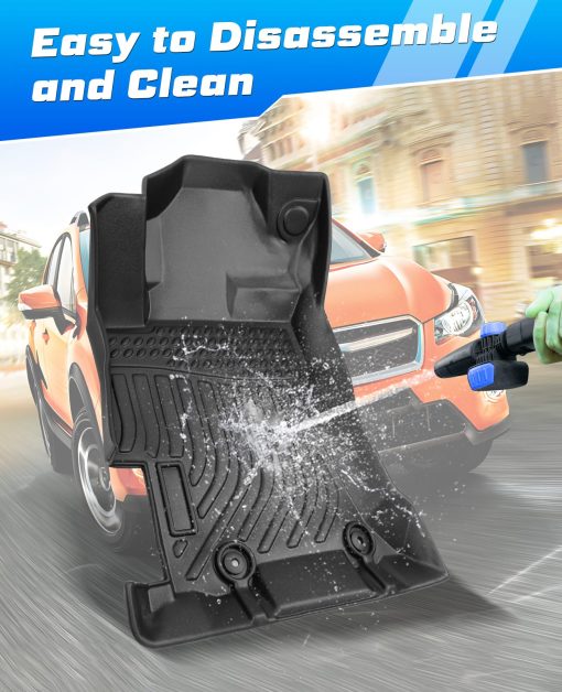Tapetes para Piso Todo Clima Sunsdrew, Ajuste Personalizado para Subaru Crosstrek 2018-2023/Impreza 2017-2023, Negro, Juego de 4 Piezas - Imagen 6