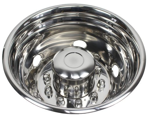 Simuladores de rueda de acero inoxidable XIUHUA de 19.5 pulgadas para camion Ford F450 F550 2005-2020 (No apto para autocaravana RV) - Imagen 3