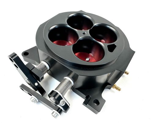 Cuerpo del acelerador CNC Billet de 4 barriles 4150 con capacidad de 1000 CFM - Negro - Imagen 2