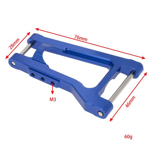 Brazo de suspension delantero y trasero de aleacion A-arm para Traxxas Drag Slash 1967 Piezas de actualizacion Bandit VXL Upgrades (Azul Oscuro) - Imagen 5