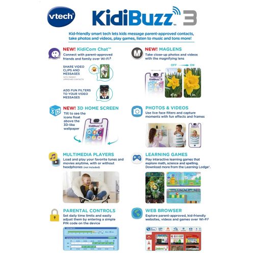 VTech KidiBuzz 3, Morado - Imagen 8