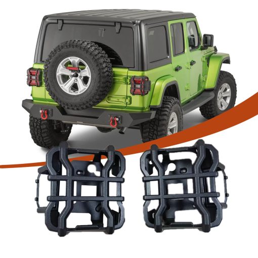 WANGDUOYU Guardias de luz trasera para Jeep Wrangler JL 2018-2021?Accesorios de aluminio Wrangler?Kit de estilo Elite Guard?Negro texturizado (Guardias de luz trasera trasera)