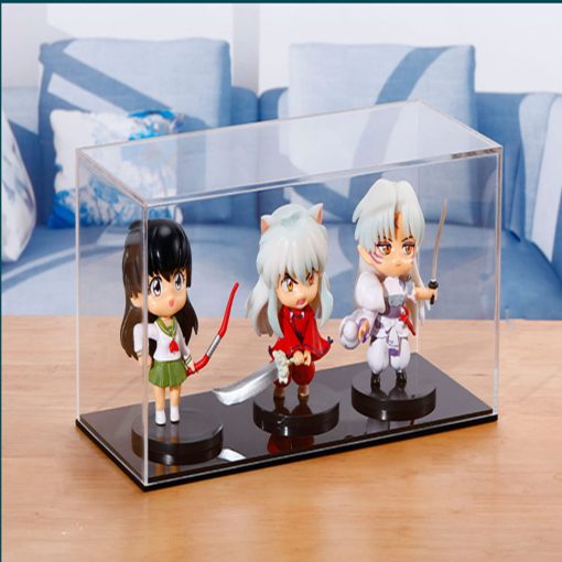 Clear Acrylic Display Case Box - Vitrina de Acrilico Transparente para Coleccionables con Base Gruesa - para Mostrar Figuras de Accion y Organizar Juguetes en Casa (20x8x10 pulgadas / 50x20x25 cm) - Imagen 3