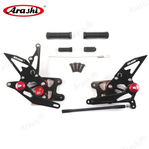 Arashi (Version 2.0) Rearsets para Suzuki GSXR 1000 2007 2008 Accesorios de Motocicleta Reposapies Ajustables Pernos de Pie Traseros GSX-R 1000 GSX-R1000 GSXR1000 Negro 07 08 - Imagen 4