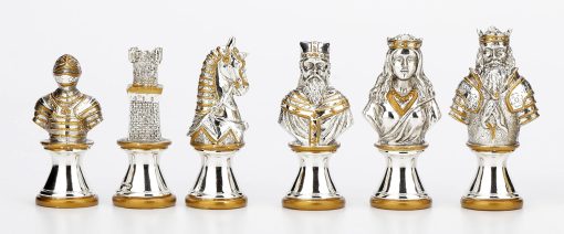 Set de Piezas de Ajedrez Medieval Metalico Veronese Design 3" Aleacion de Zinc