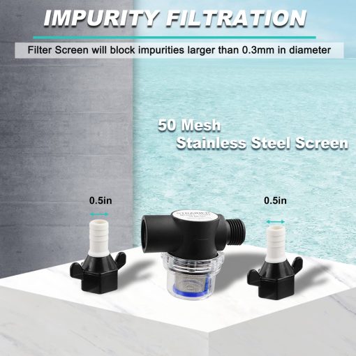Bomba de Agua para RV 12V 4 GPM, 55 PSI, 10 Amperios, Bomba de Diafragma de Demanda Automatica 4048-153-E75, Compatible con RV Caravana, Marino y Yate - Imagen 5