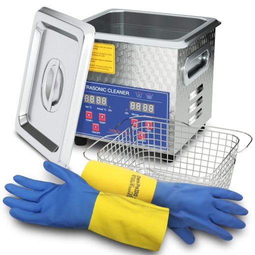 Limpieza Ultrasonica 200W Limpiador de Piezas Calentado 2L (Capacidad liquida de 1.5L) para Pequenos Carburadores Inyectores Pistolas Balas Laton y Joyas Profesional Bano Ultrasonido de Acero Inoxidable Actualizado